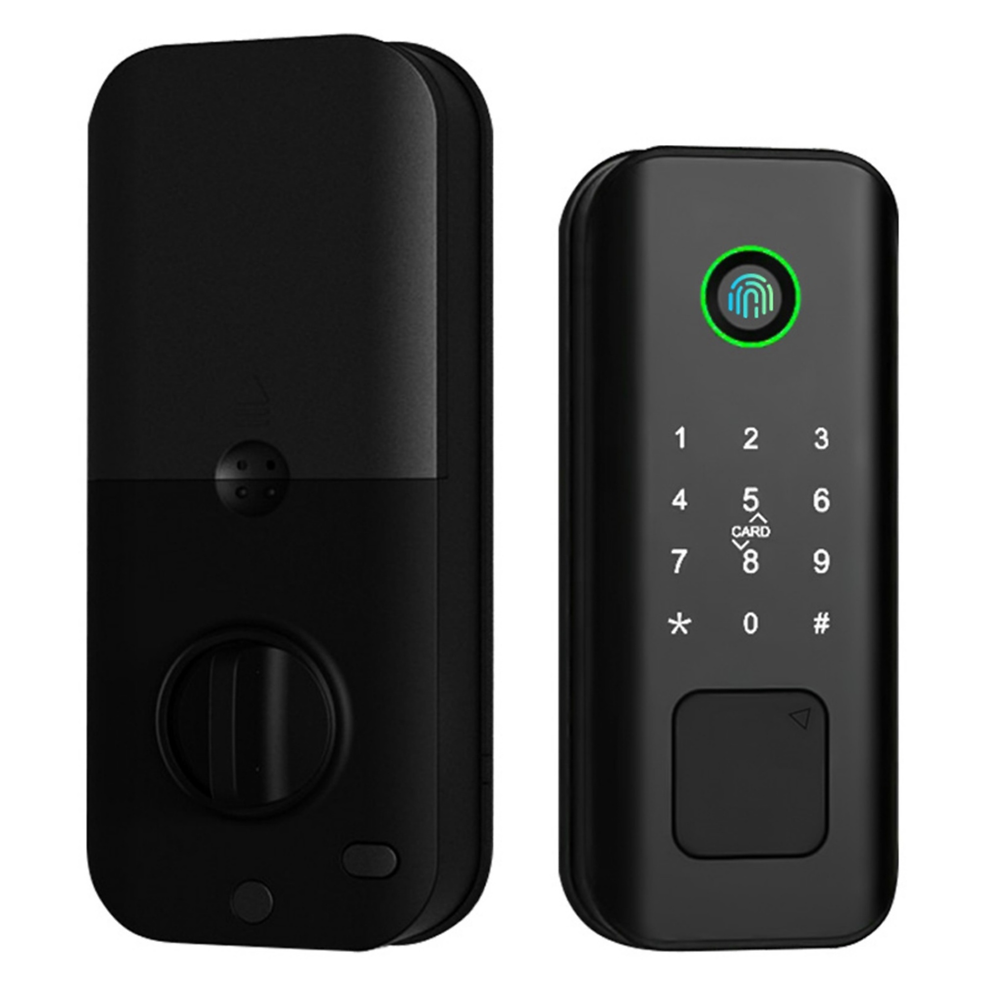 BlackTeck Smart Wooden Door Lock — Black, APP Remote Control, Auto-Lock Function, Model# N2-D07TY